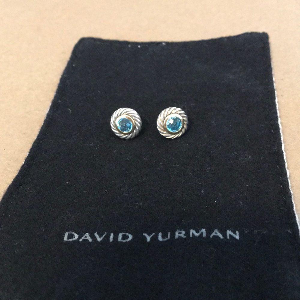 David yurman earrings - blue topaz